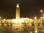 Hassan II Moschee bei Nacht
