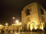GebÃ¤ude bei der Hassan II Moschee bei Nacht